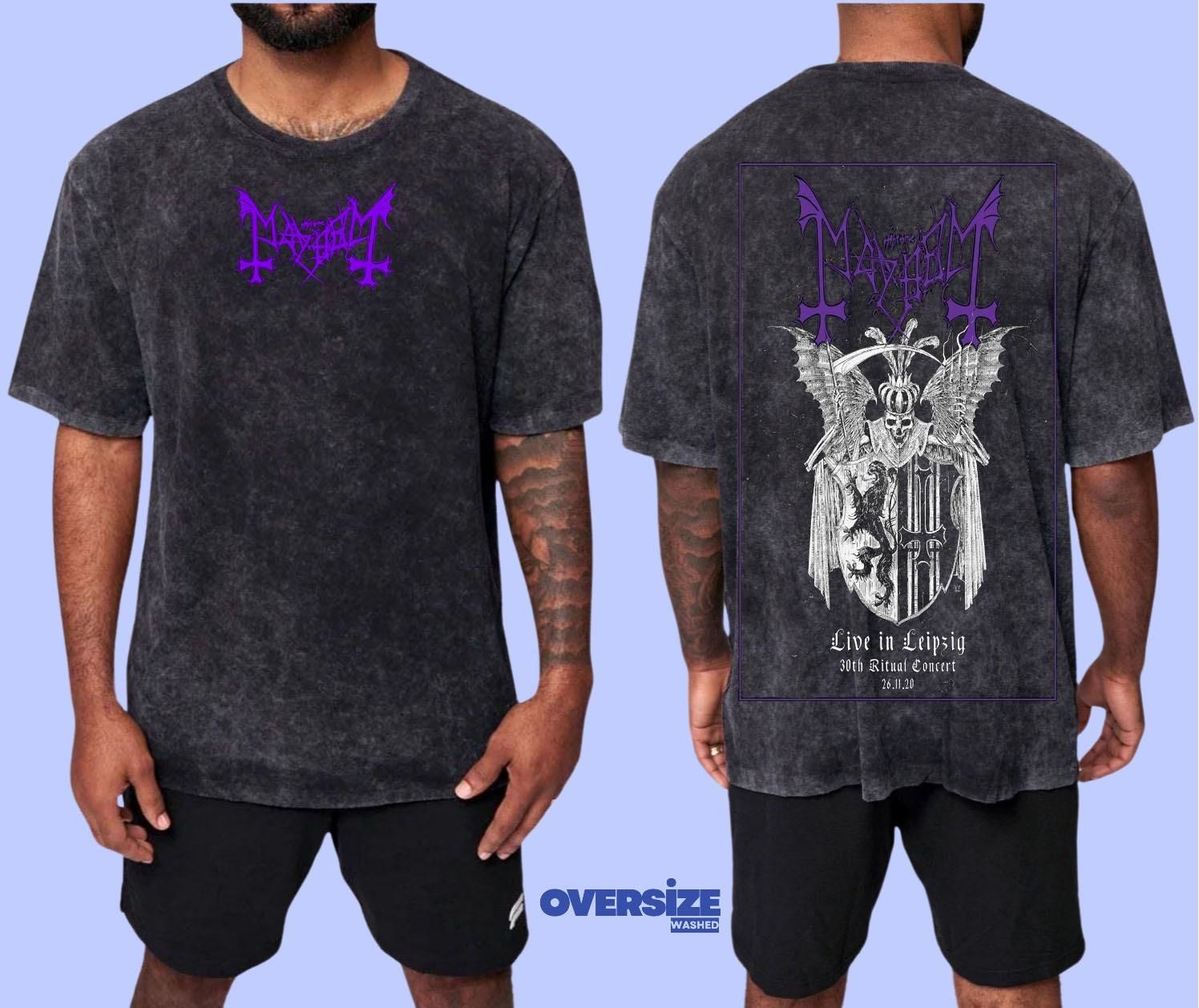 Mayhem Yıkamalı Over Size Tişört S