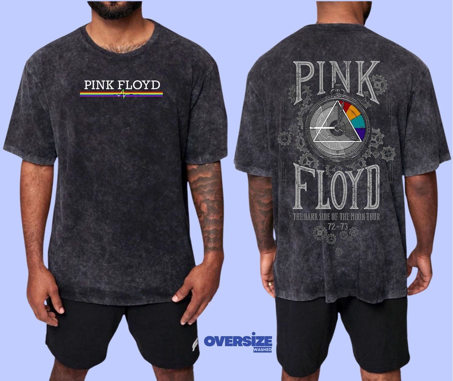 Pink Floyd Yıkamalı Over Size Tişört XL