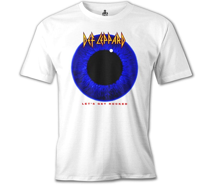 Def Leppard - Let's Get Rocked Beyaz Erkek Tişört XL