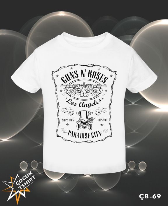 Guns N'Roses - Paradise City Beyaz Çocuk Tişört 12