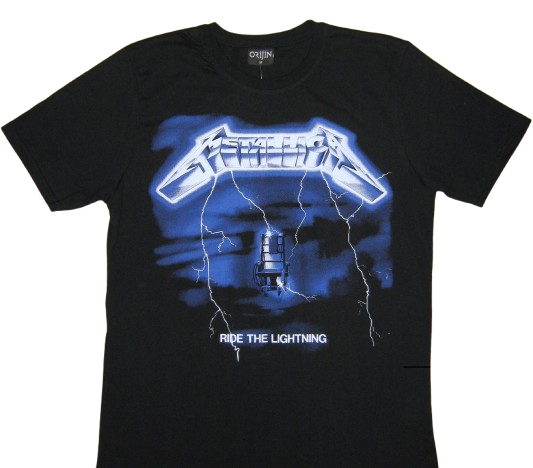 Metallica Siyah Erkek Tişört-Ride the Lightning XL