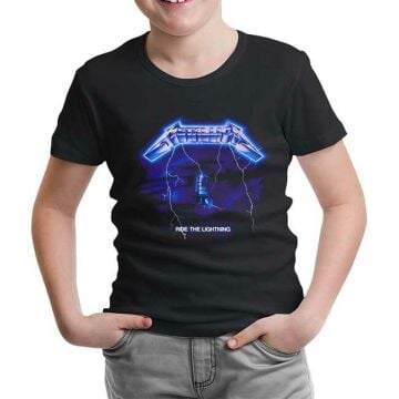 Metallica - Ride the Lightning Siyah Çocuk Tişört 12