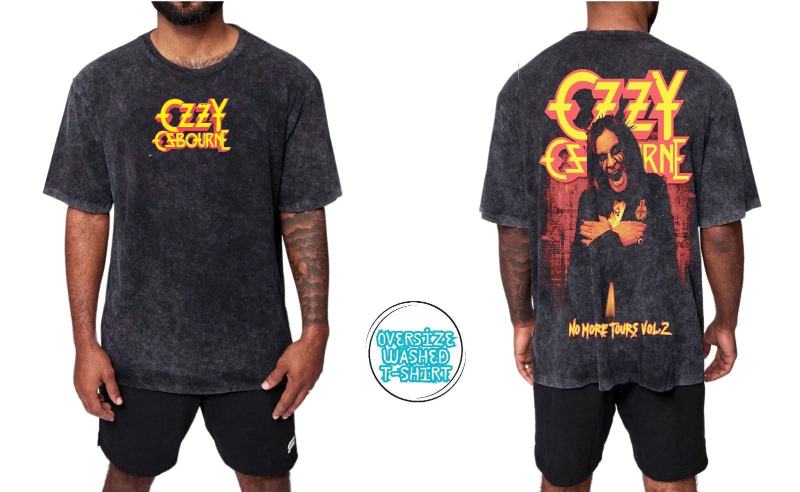 Ozzy Osbourne Yıkamalı Over Size Tişört L