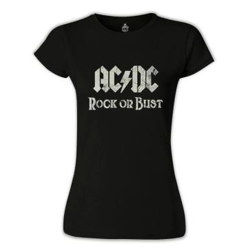 AC DC - Rock or Bust Siyah Kadın Tişört M