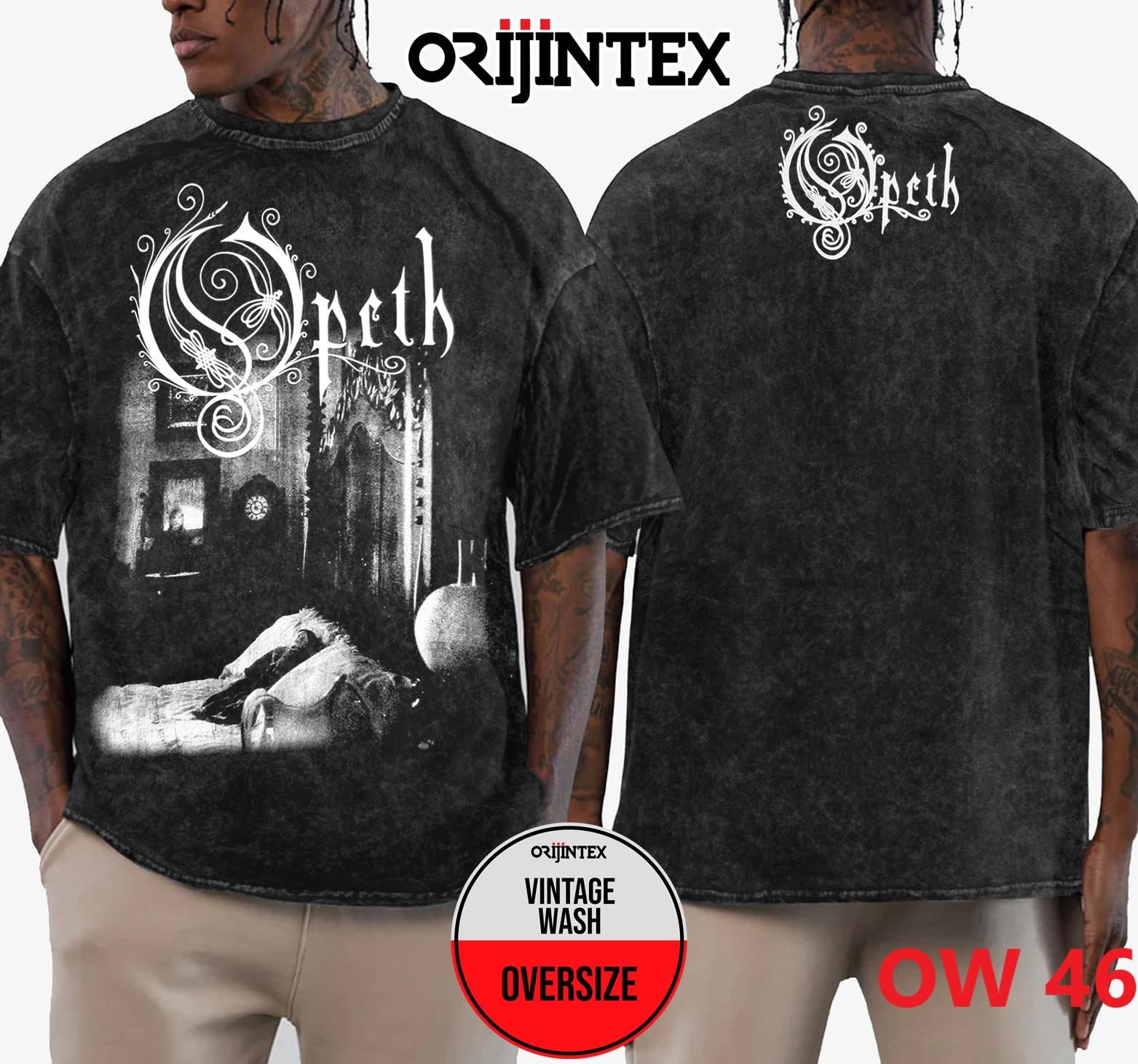 Opeth Yıkamalı Over Size Tişört XL