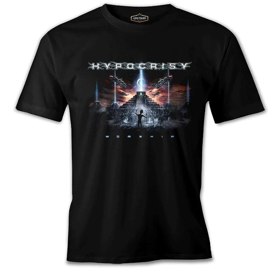 Hypocrisy - Worship Siyah Erkek Tişört 3XL