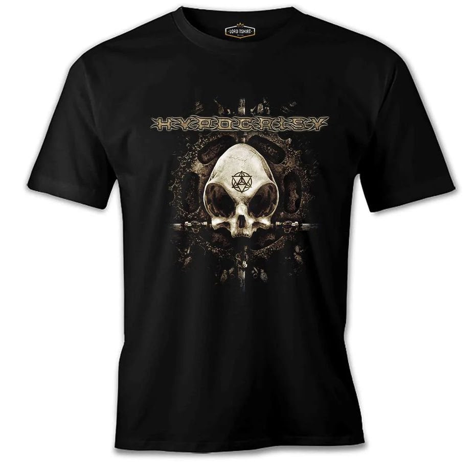 Hypocrisy - Skull Siyah Erkek Tişört 3XL