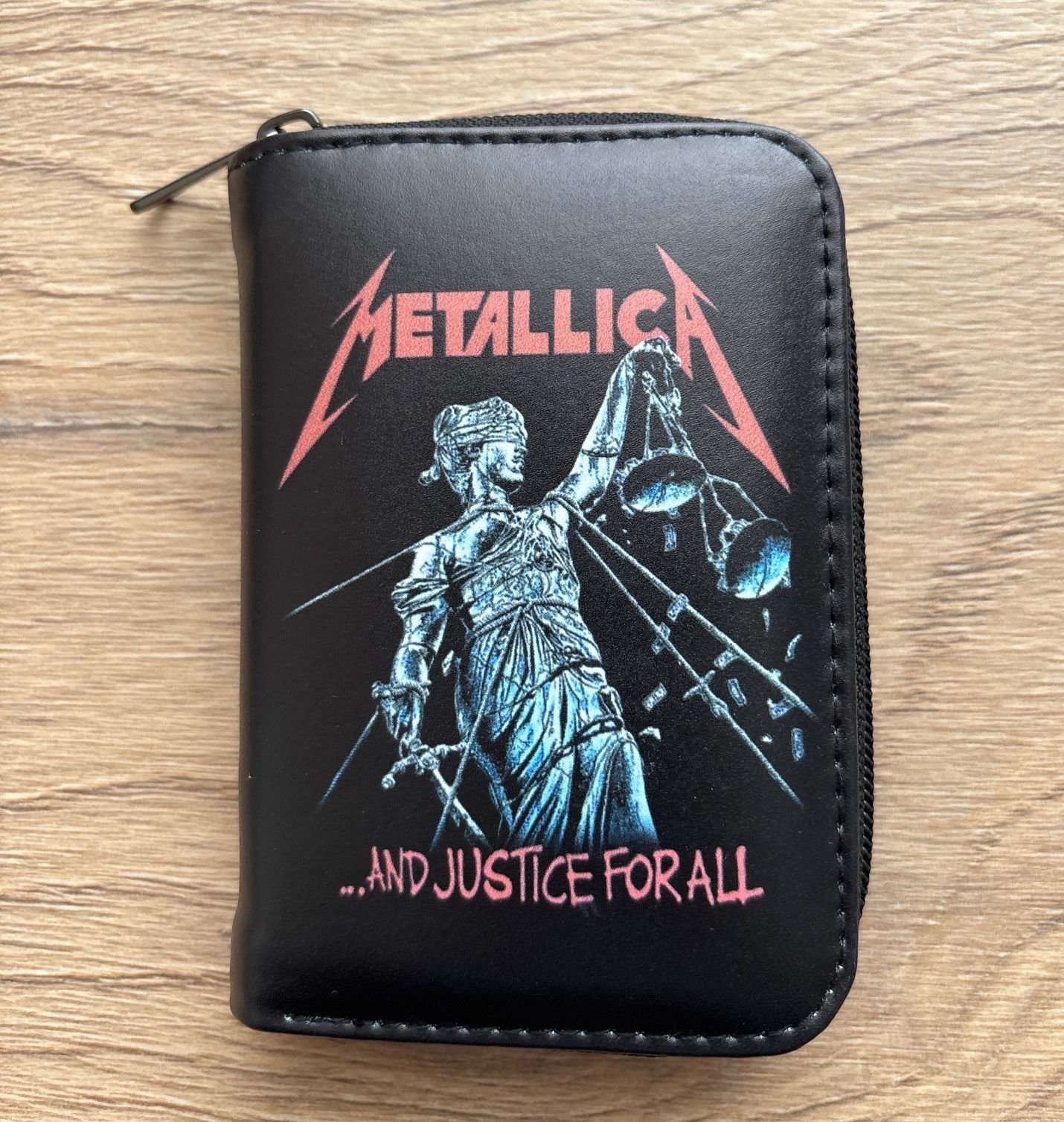 Metallica and Justice for All Baskılı Siyah Cüzdan