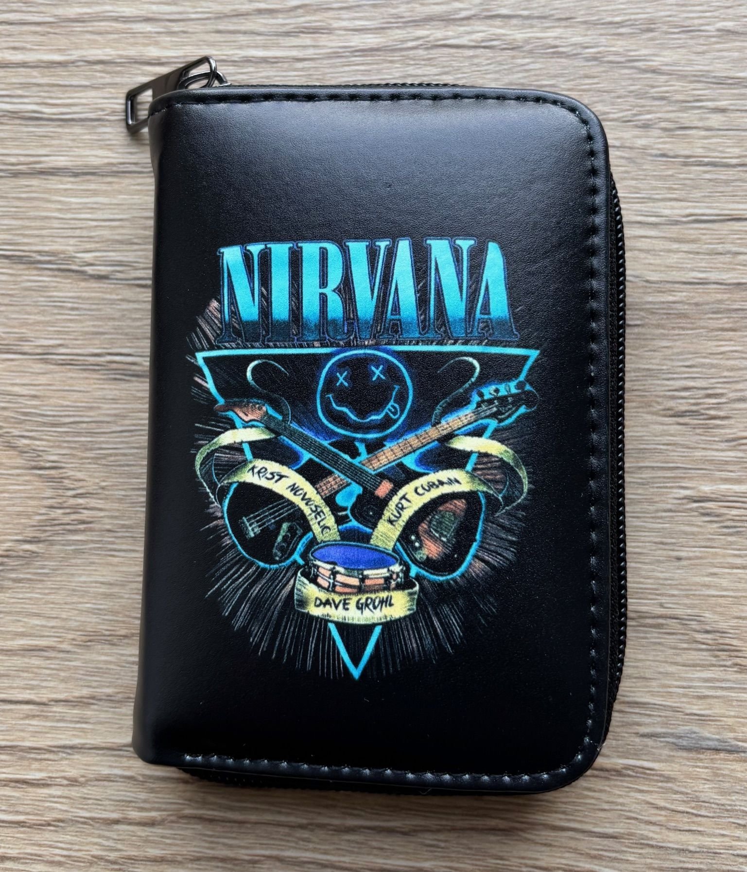 Nirvana Baskılı Siyah Cüzdan