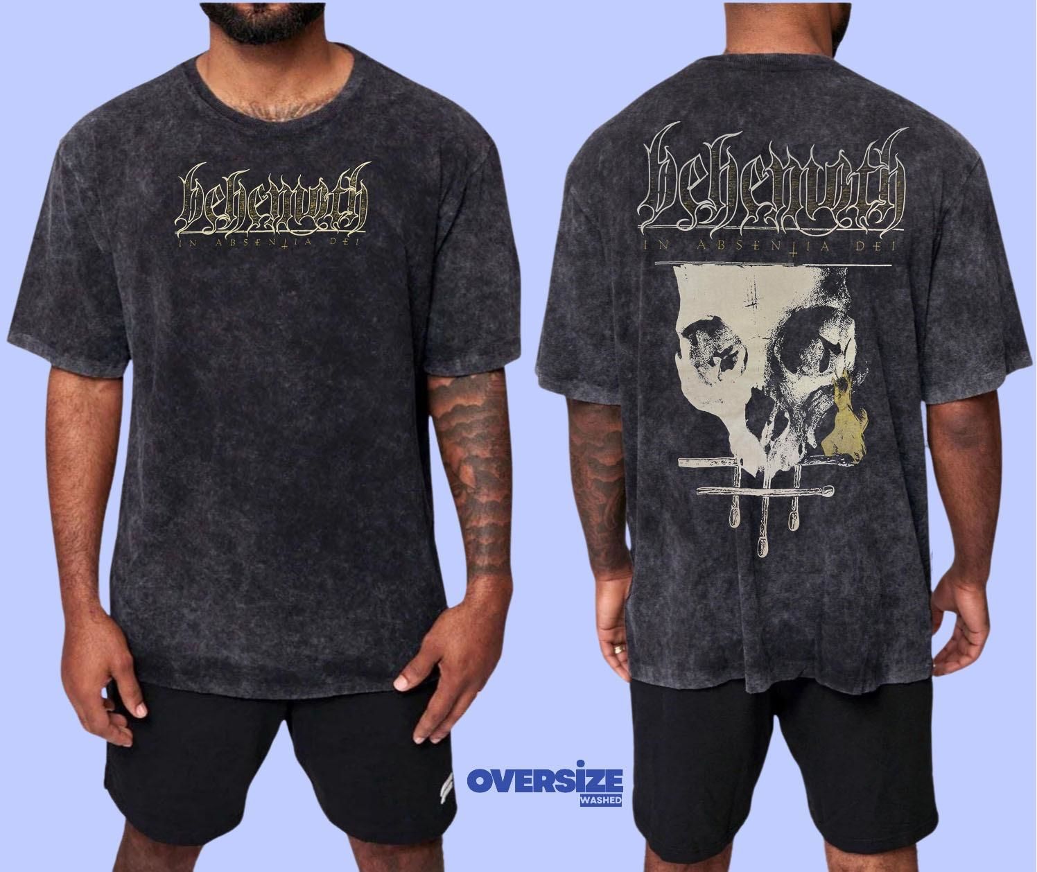 Behemoth Yıkamalı Over Size Tişört L