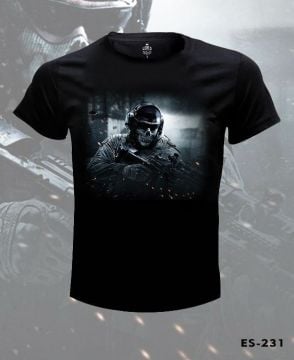 Büyük Beden Call of Duty-Cod Ghosts Tişört