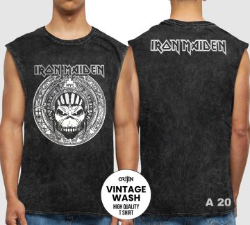 Iron Maiden Yıkamalı Kolsuz Tişört L