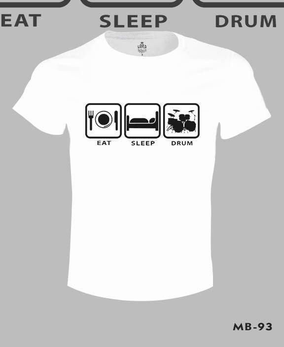 Eat Sleep Drum Tişört XL