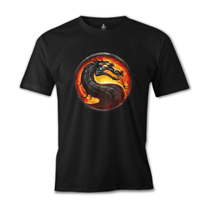 Büyük Beden Mortal Combat Logo Tişört 3XL