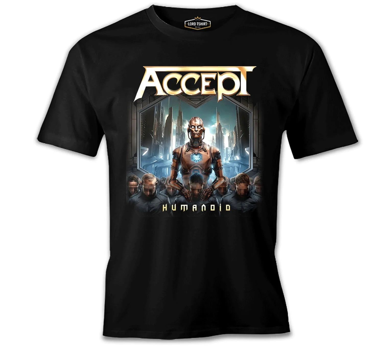 Accept - Humanoid Albüm Siyah Erkek Tişört 3XL