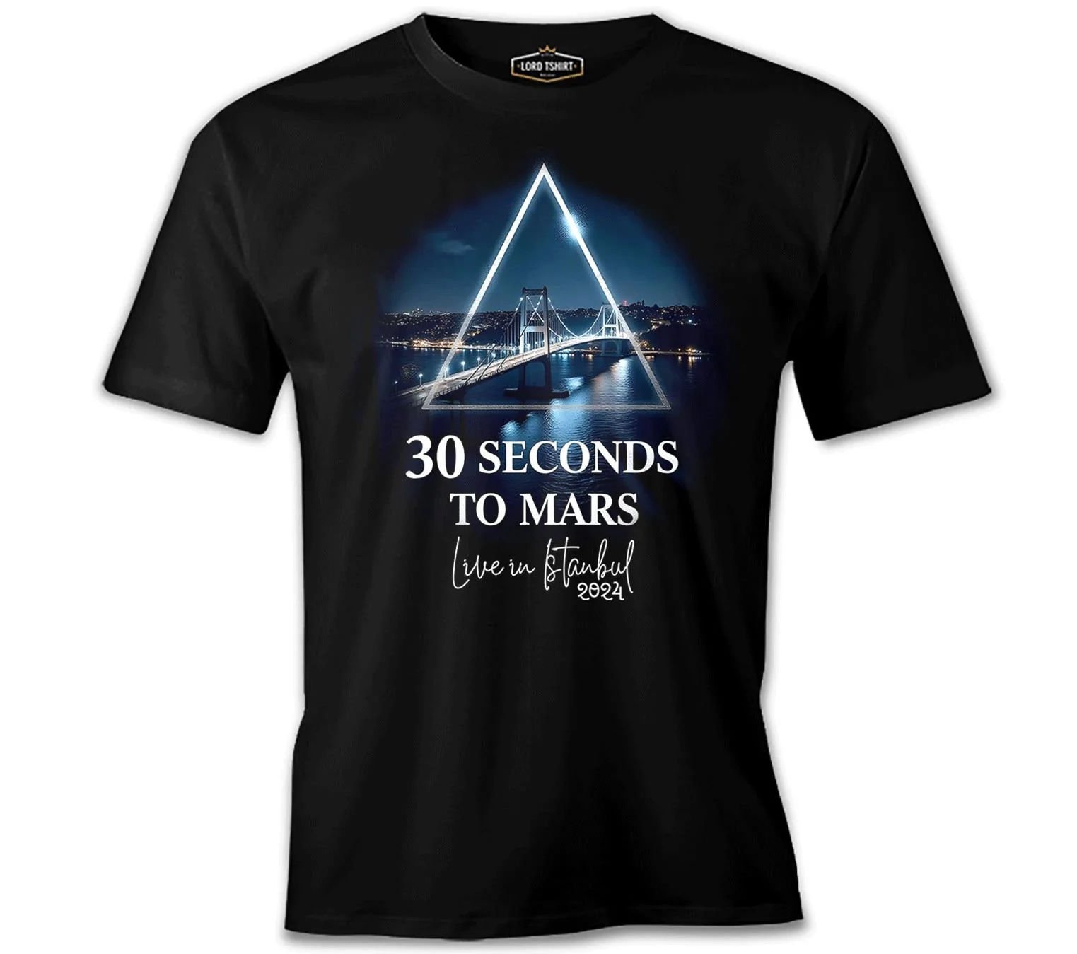 30 Seconds to Mars - Live in İstanbul Siyah Erkek Tişört 3XL