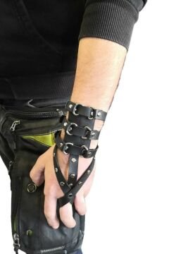 Wristband Siyah Şahmaran Gotic Bileklik