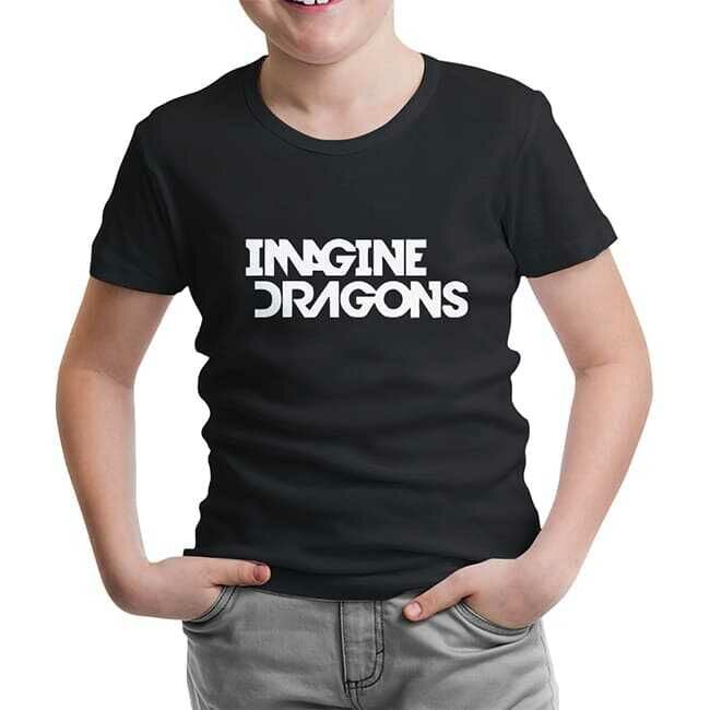 Imagine Dragons - Logo Siyah Çocuk tişört 12