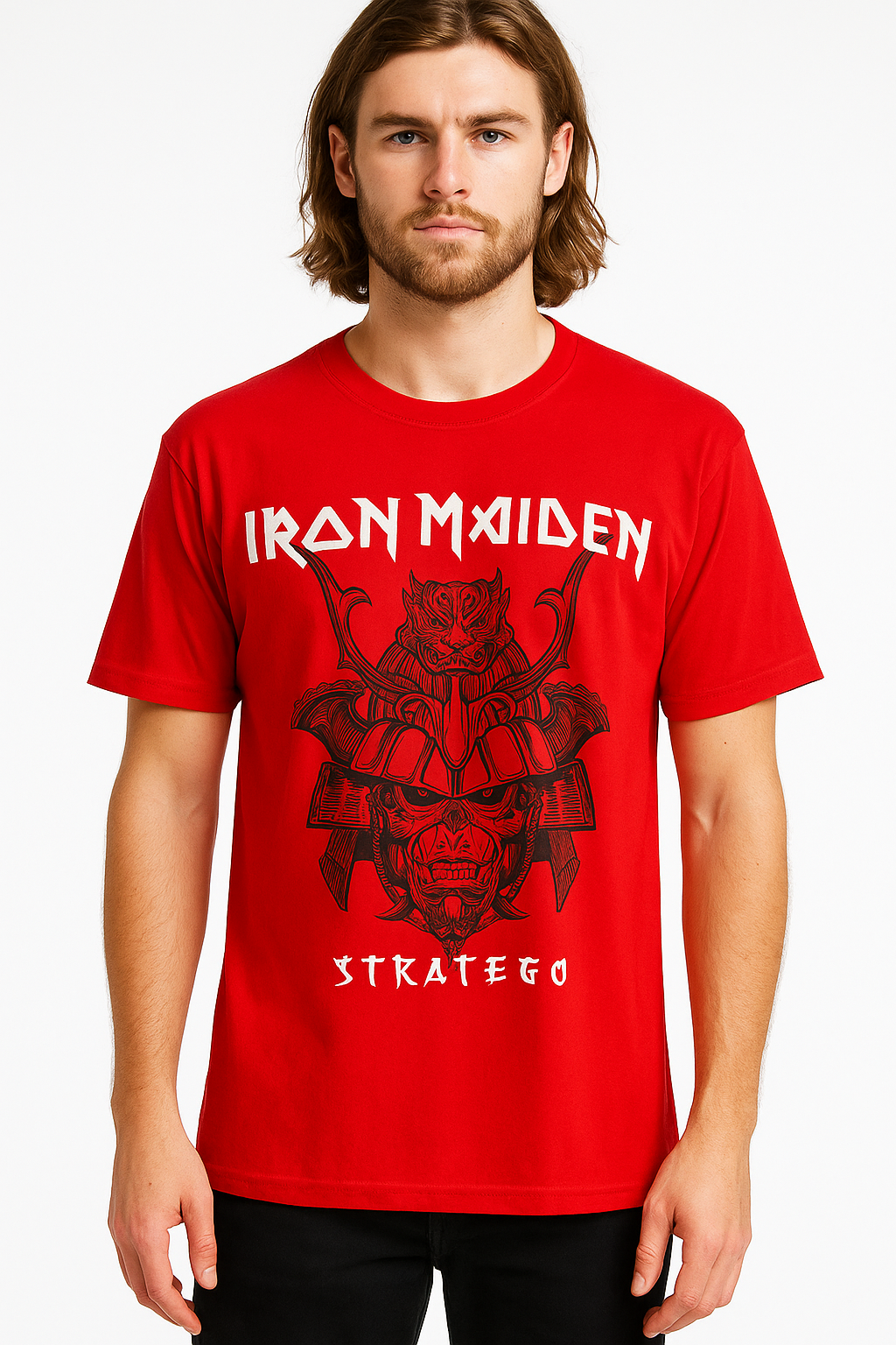 Iron Maiden Kırmızı Erkek Tişört - Stratego XL