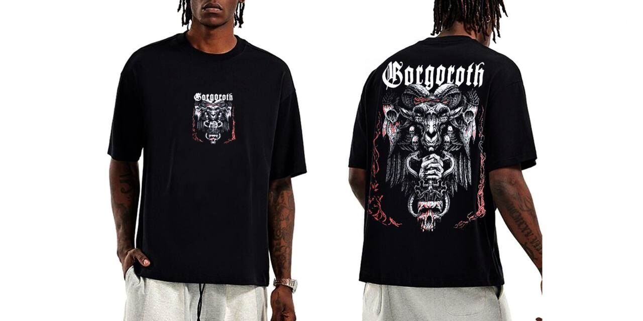 Gorgoroth Ön Arka Baskılı Siyah Erkek Tişört S