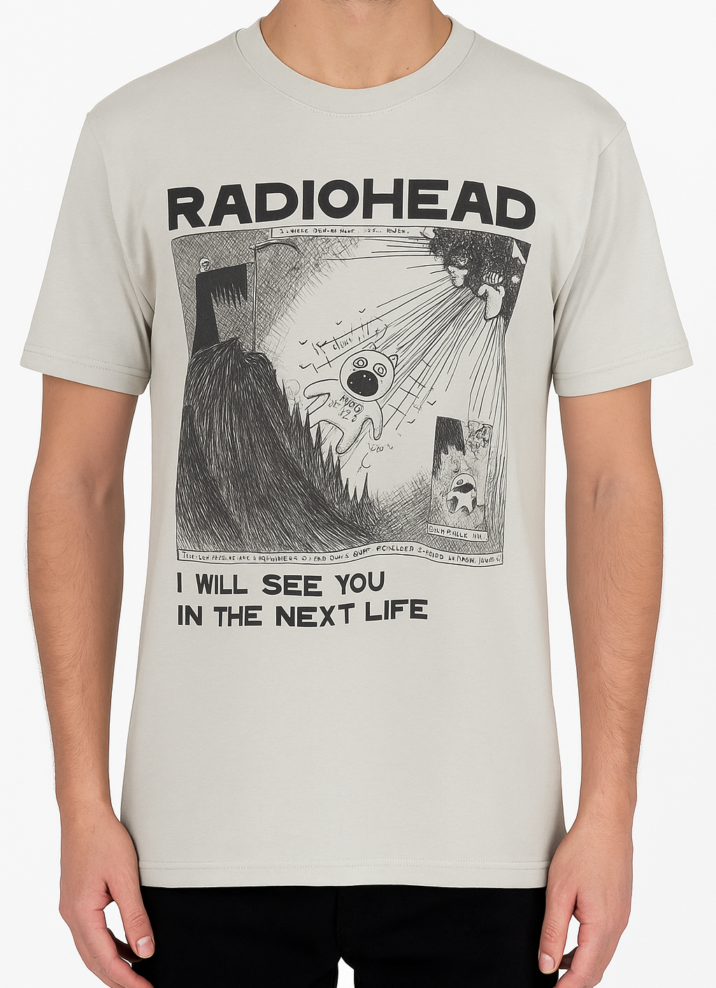 Radiohead Gri Erkek Tişört XXL