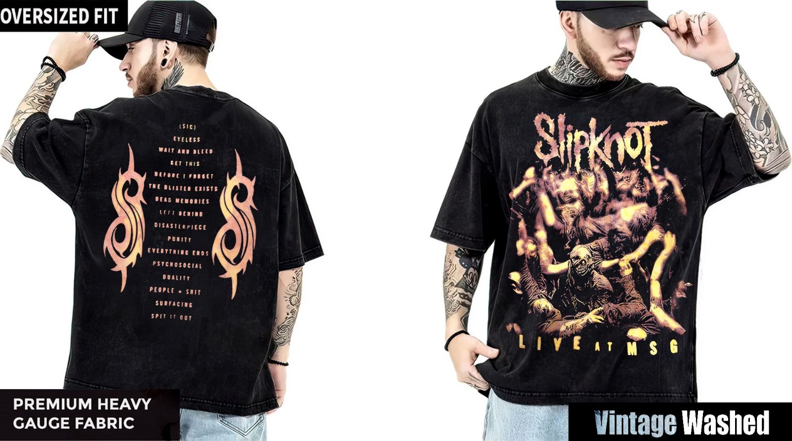 Slipknot Yıkamalı Tişört L