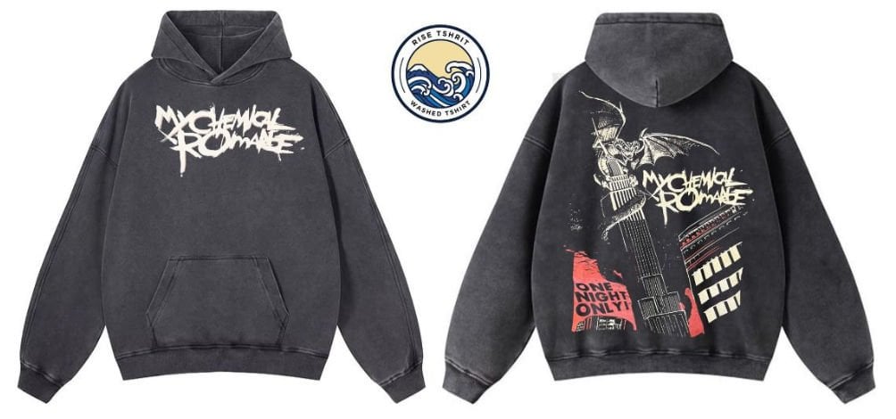 My Chemical Romance Yıkamalı Over Size Kapşonlu S