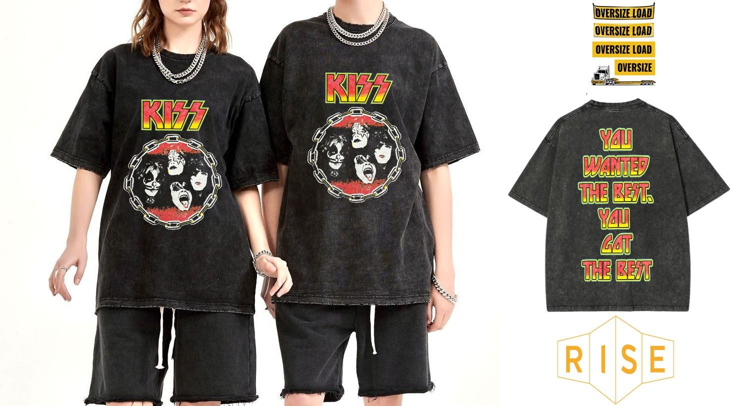 Kiss Yıkamalı Over Size Tişört L