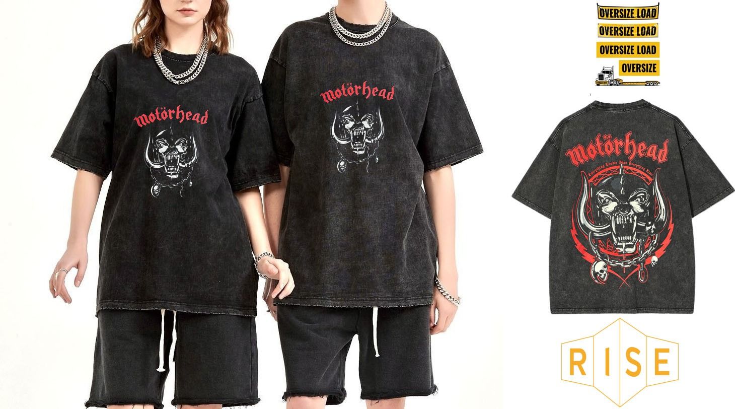 Motörhead Yıkamalı Over Size Tişört S