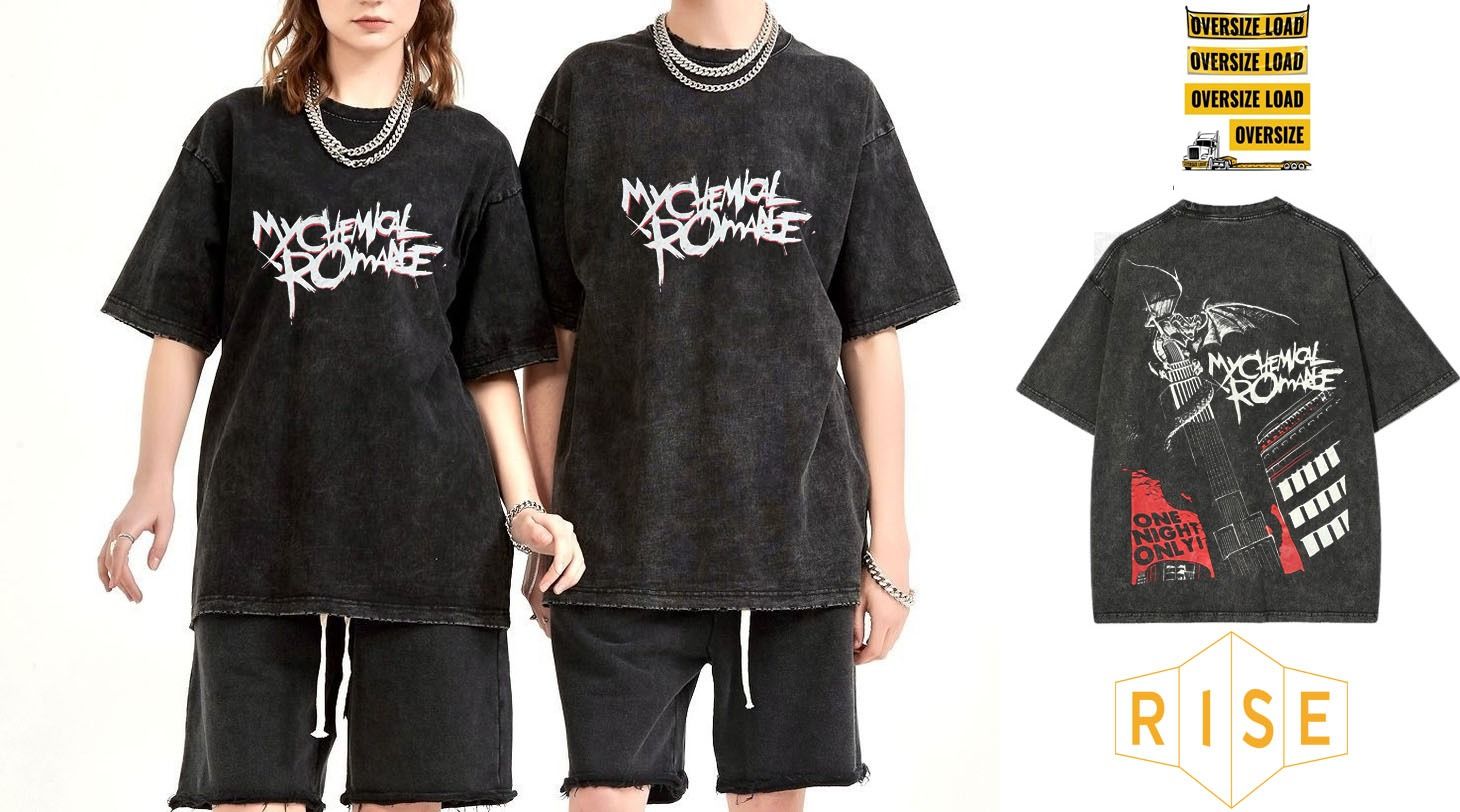 My Chemical Romance Yıkamalı Over Size Tişört