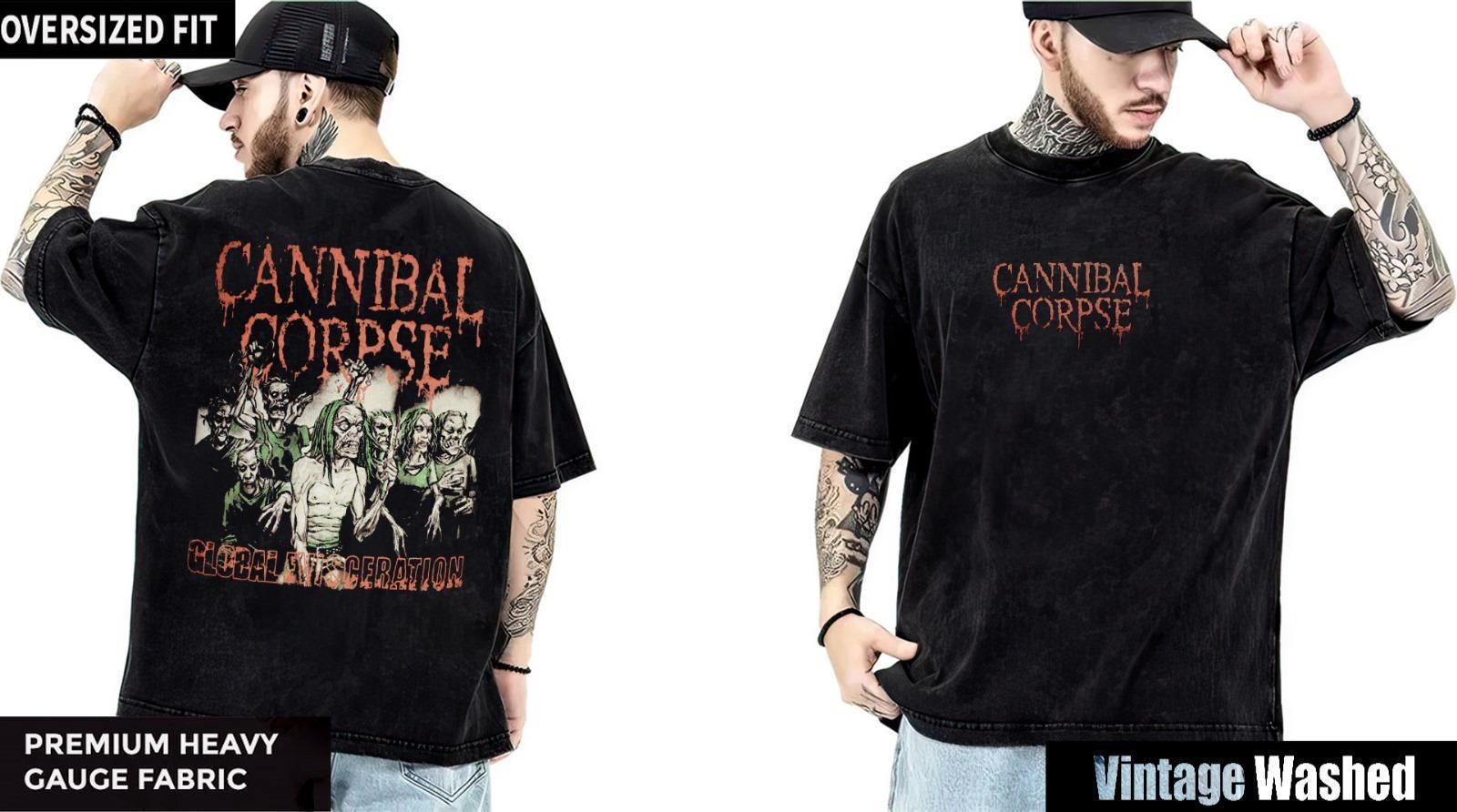 Cannibal Corpse Yıkamalı Over Size Tişört