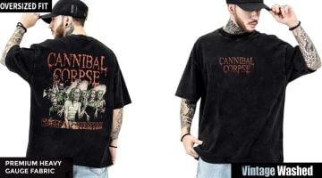 Cannibal Corpse Yıkamalı Over Size Tişört