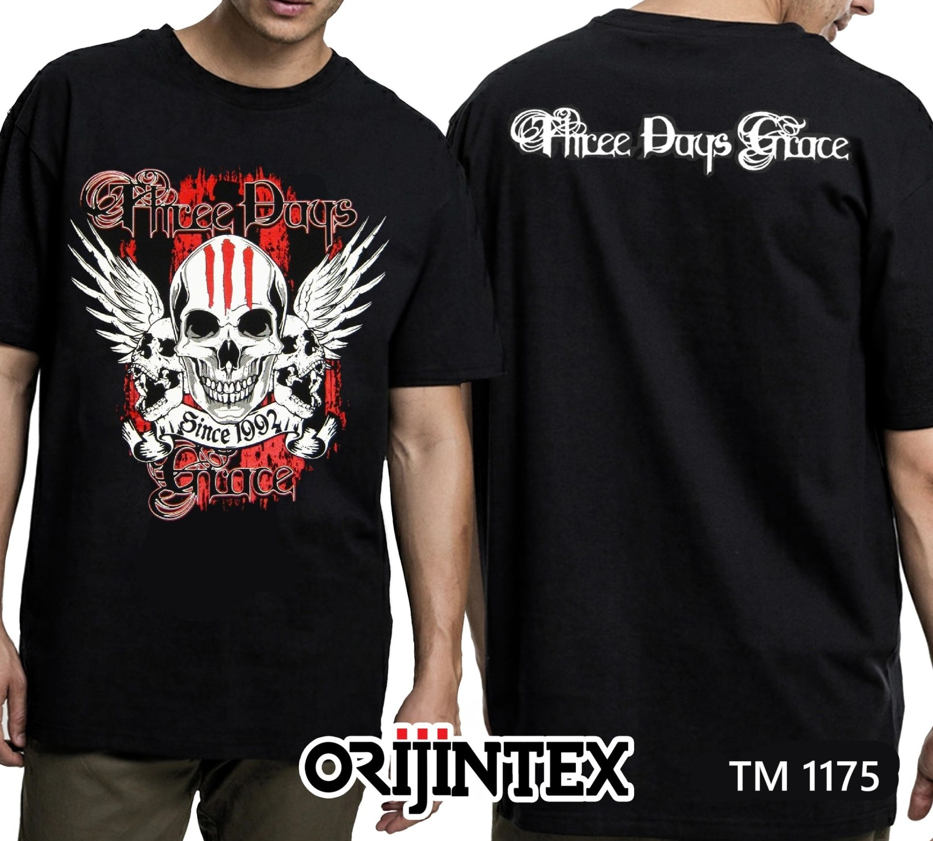 Three Days Grace Siyah Erkek Tişört XL