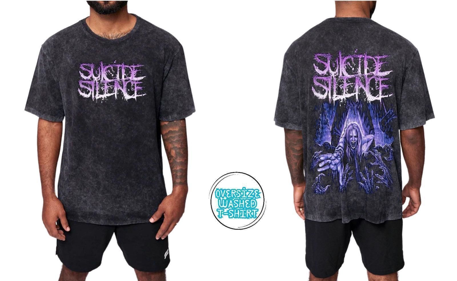 Suicide Silence Yıkamalı Over Size Tişört XL