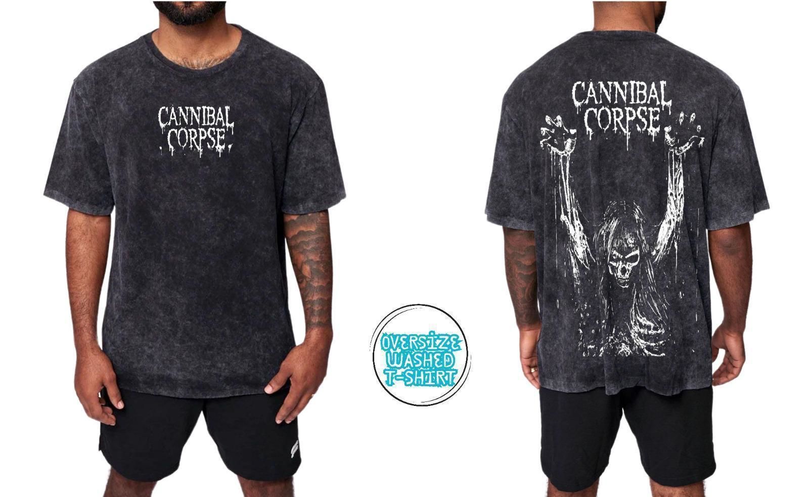 Cannibal Corpse Yıkamalı Over Size Tişört XL