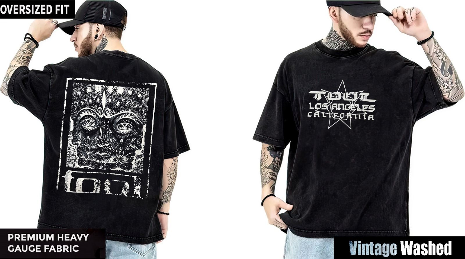 Tool Yıkamalı Over Size Tişört S