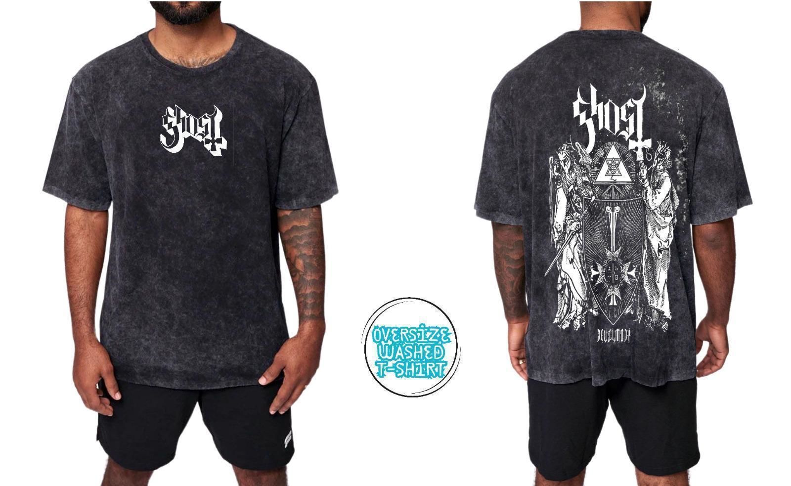 Ghost Yıkamalı Over Size Tişört XL