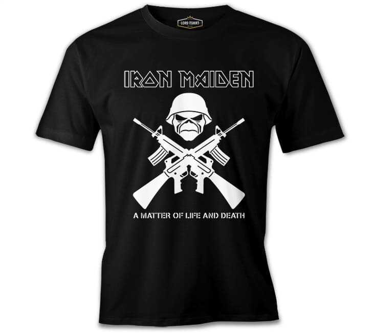 Iron Maiden - A Matter of Life and Death Siyah Erkek Tişört