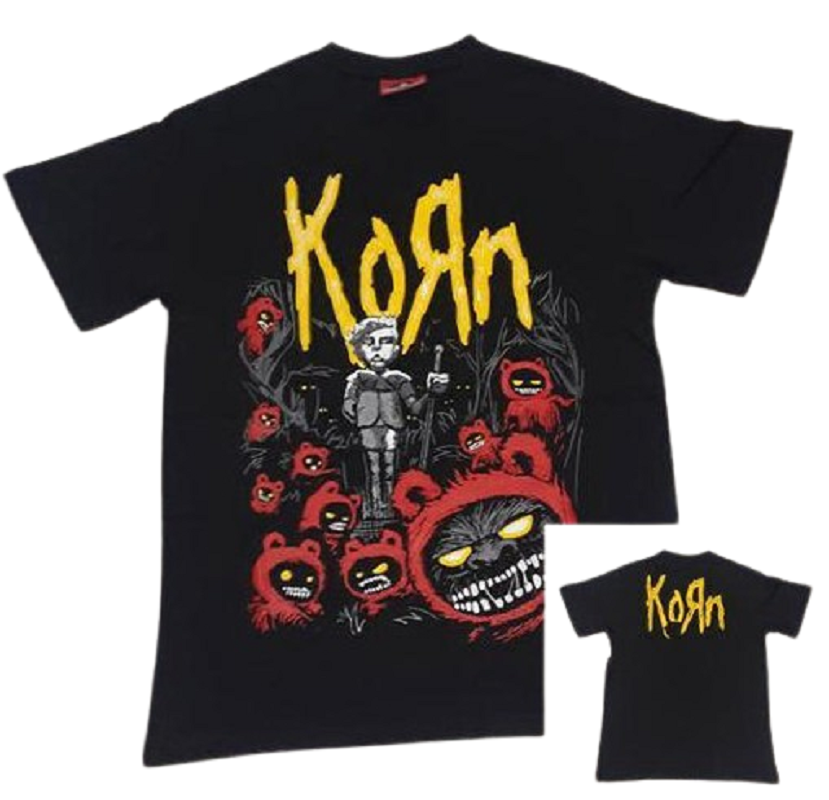 Korn Siyah Erkek Tişört XL