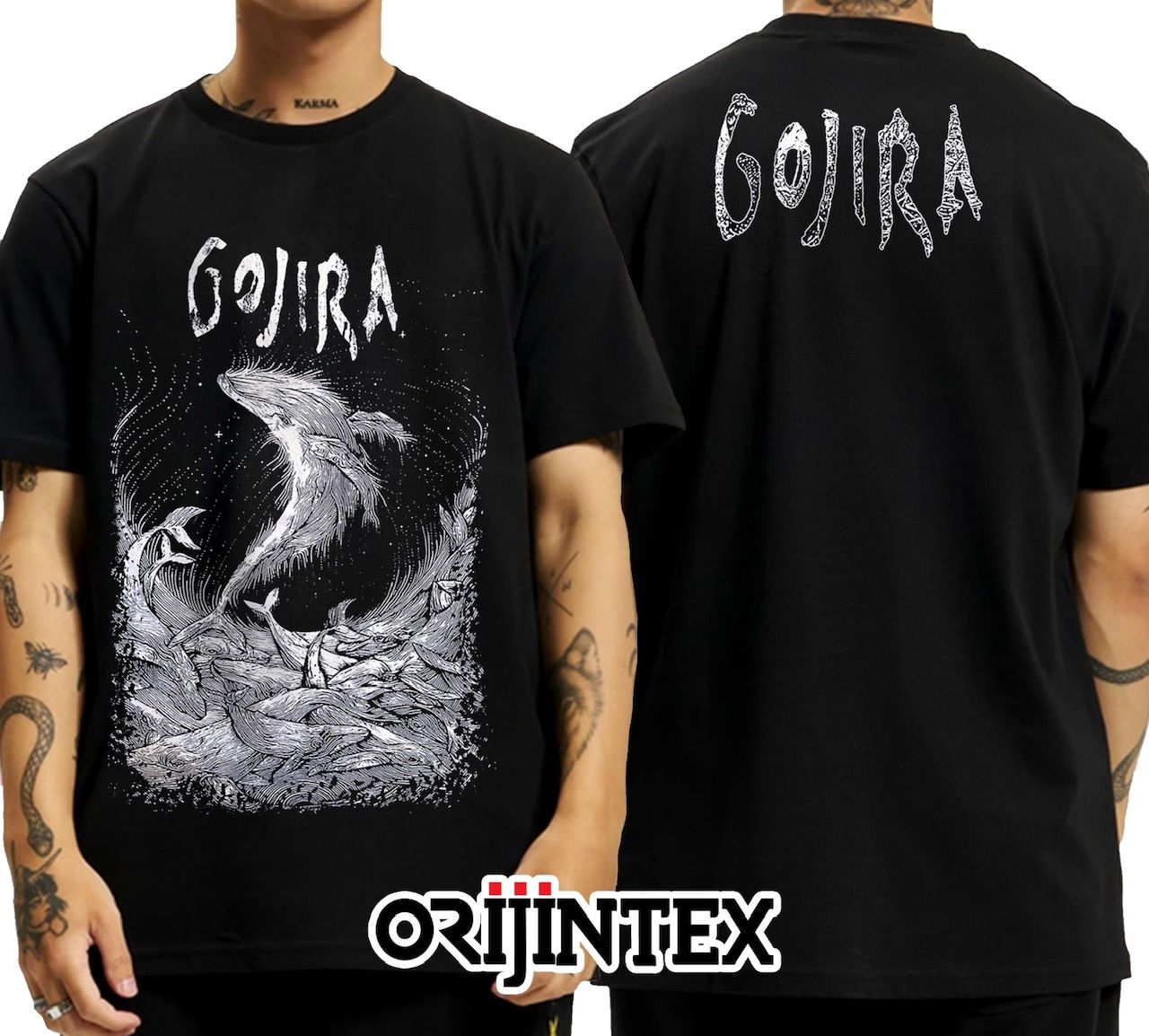 Gojira Siyah Erkek Tişört XL