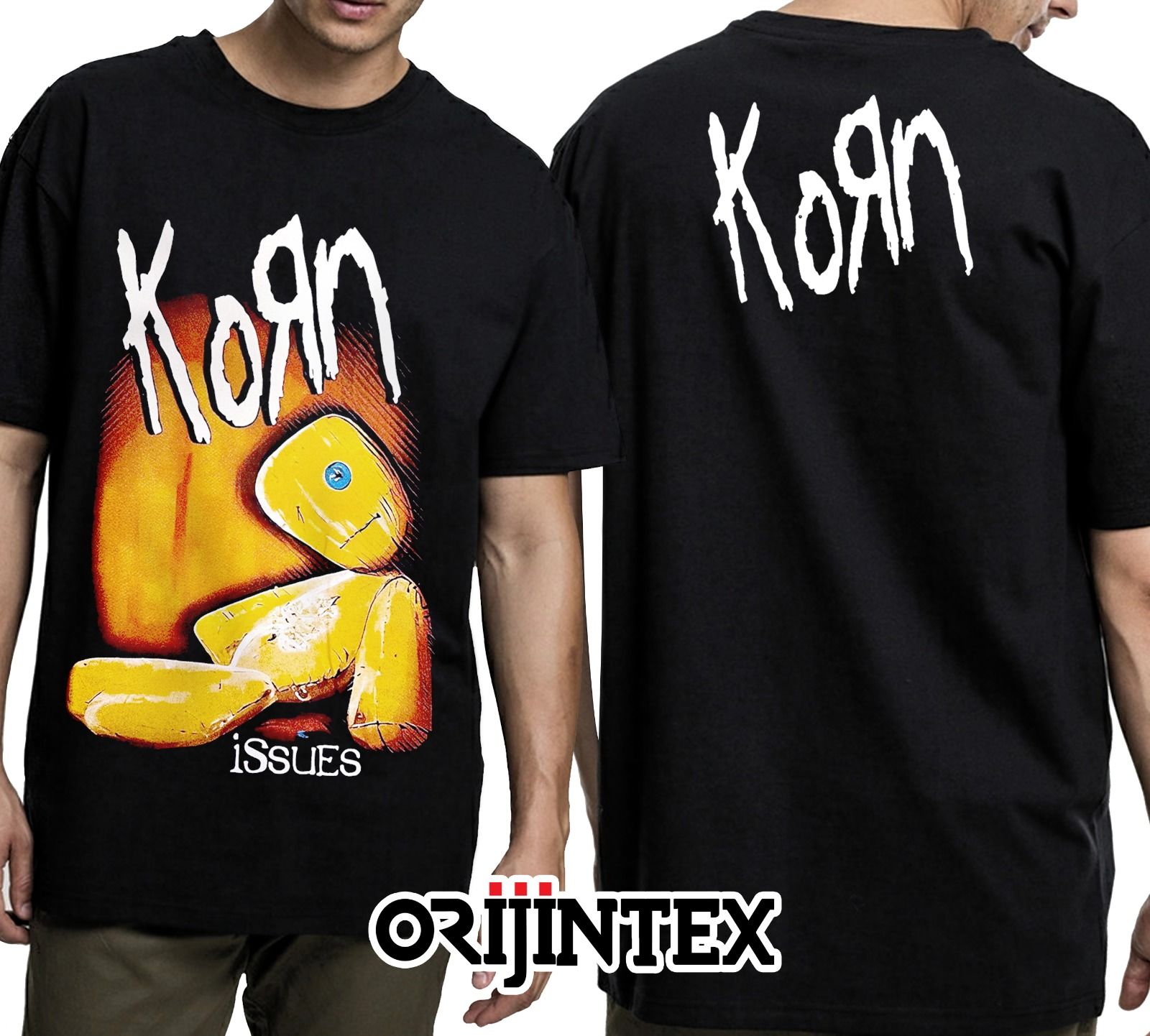 Korn Siyah Erkek Tişört XL