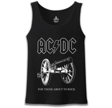AC DC - For Those About To Rock Cover Siyah Erkek Atlet