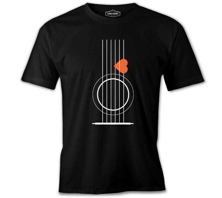 Gitar - Pena Siyah Erkek Tişört L