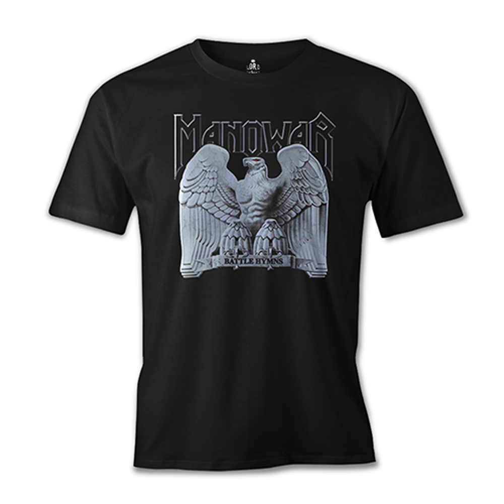 Manowar - Logo Siyah Erkek Tişört XL