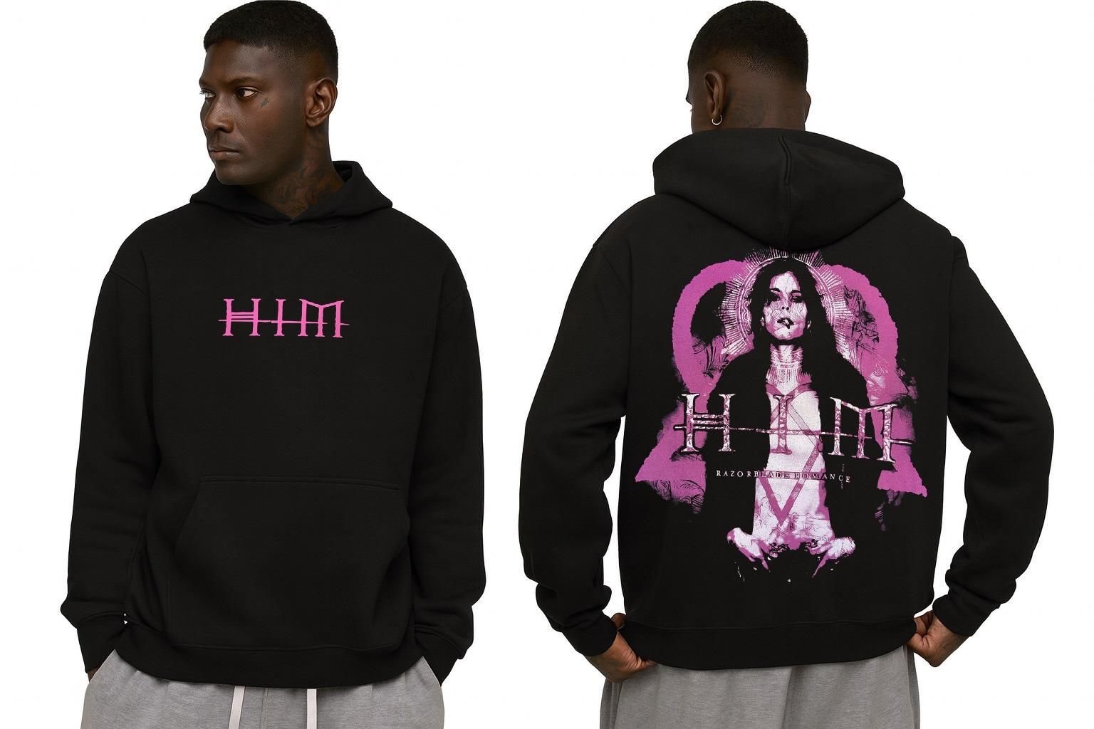 Him Kapşonlu Siyah Erkek Sweatshirt XL