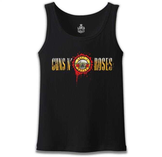 Guns N Roses - Drops Logo Siyah Erkek Atlet