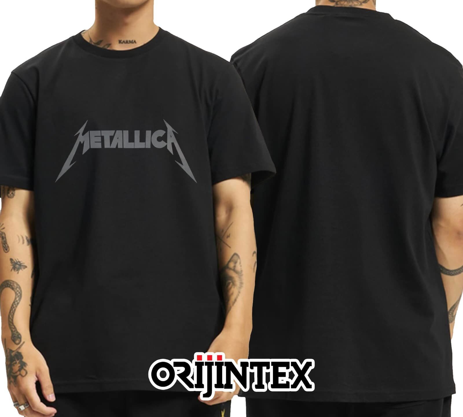 Metallica Logo Siyah Erkek Tişört XL