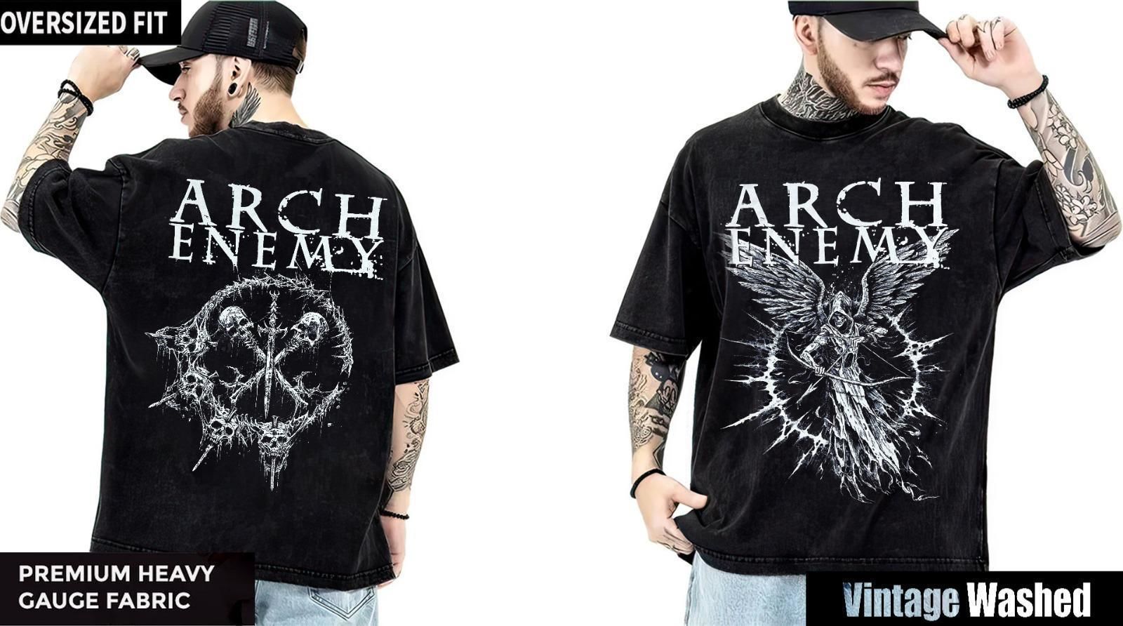 Arch Enemy Yıkamalı Over Size Tişört XL