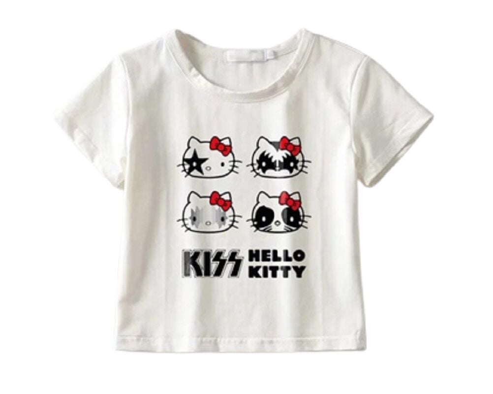 Kiss Hello Kitty Beyaz Crop M-L