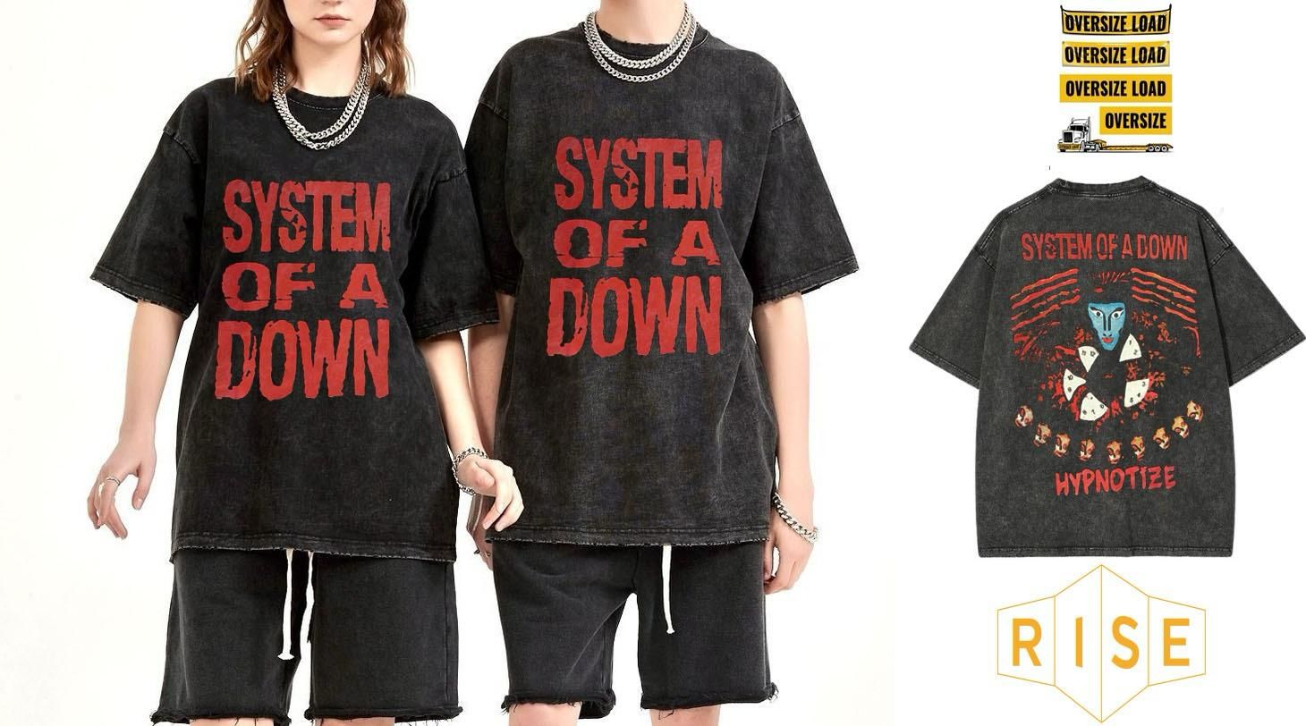 System of a Down Yıkamalı Over Size Tişört M